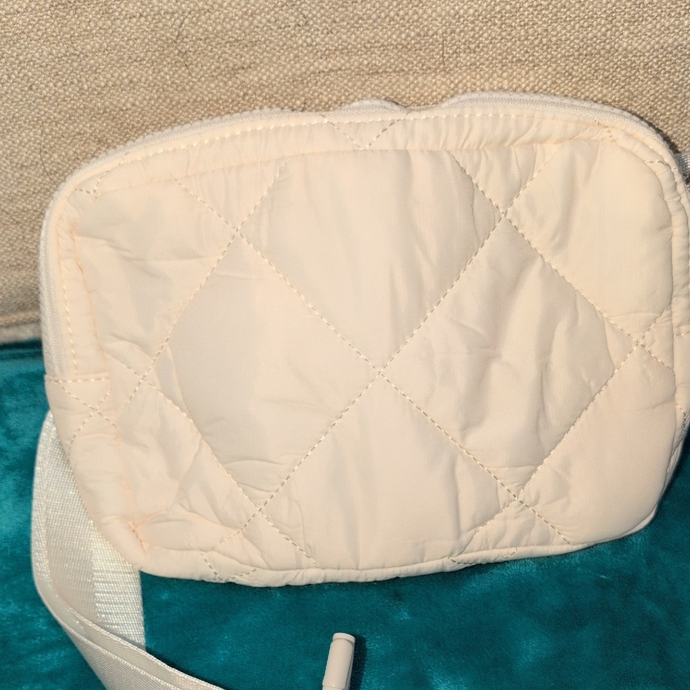 Telena White Quilted Belt Bag - New